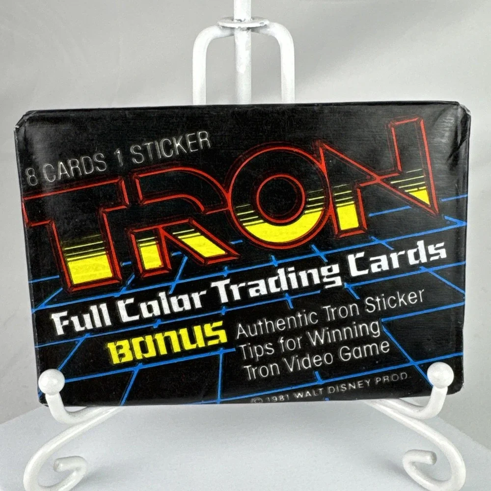 Vintage 1981 Donruss Disney Tron Wax Pack ONE PACK Trading Cards Classic Arcade